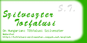 szilveszter totfalusi business card